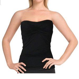 Anne Cole Women's Solid Twist Tankini Swim Top Black Large
